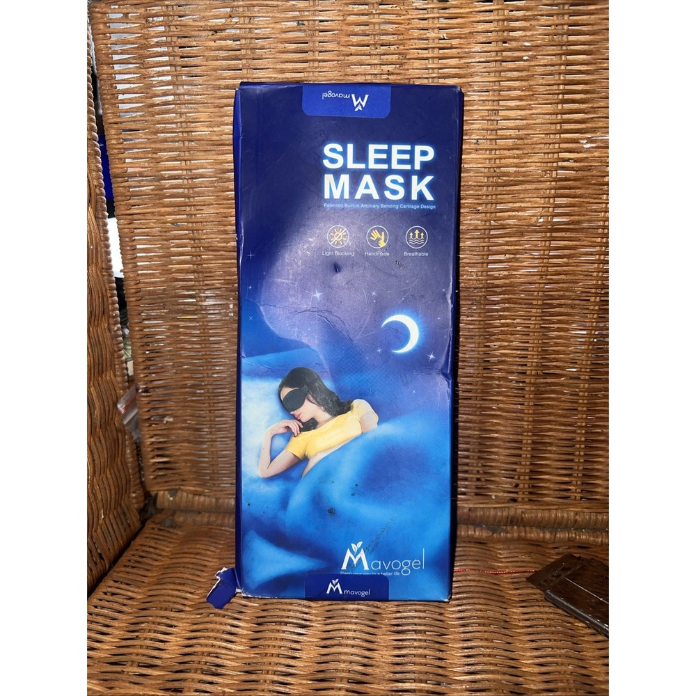 Mavogel Cotton Sleep Mask - Updated Design Light Blocking Sleep Mask, Soft E12